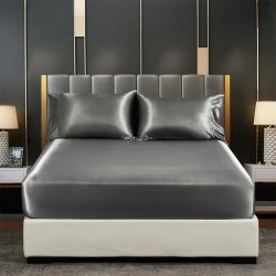 Sommer-Schnppchen – 49% RabattUni Seide Spannbetttuch Microfaser Bettlaken