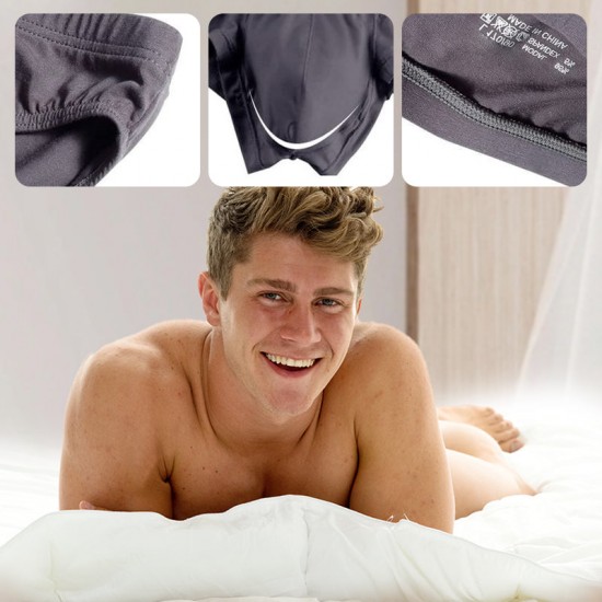 Kaufe 2, erhalte 1 gratis Einfarbige, atmungsaktive Herren-Slips mit niedriger Taille