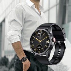 Smartwatch mit Ohrhrern und Gesundheitsüberwachung