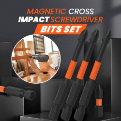 Pousbo Magnetic Cross Impact Screwdriver Bits Set