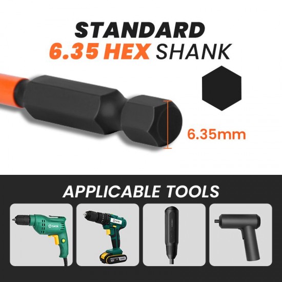 Pousbo Magnetic Cross Impact Screwdriver Bits Set