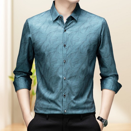 Herren Casual Business Hemd Knitterfrei