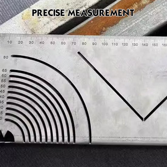 Quadratisches 90-Grad-Bogen-Zeichenlineal aus Stahl : Die ideale Wahl für przises Zeichnen!
