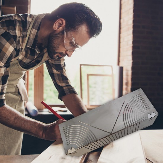 Quadratisches 90-Grad-Bogen-Zeichenlineal aus Stahl : Die ideale Wahl für przises Zeichnen!