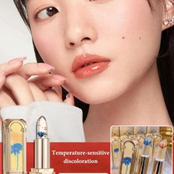 Lippenstift mit Blumenfarbwechsel