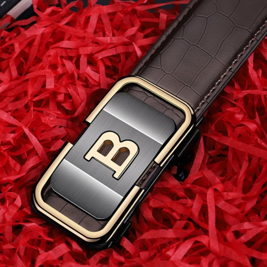 50 % Rabatt auf WeihnachtenHerrengürtel mit automatischer Schnalle und Krokodilmuster