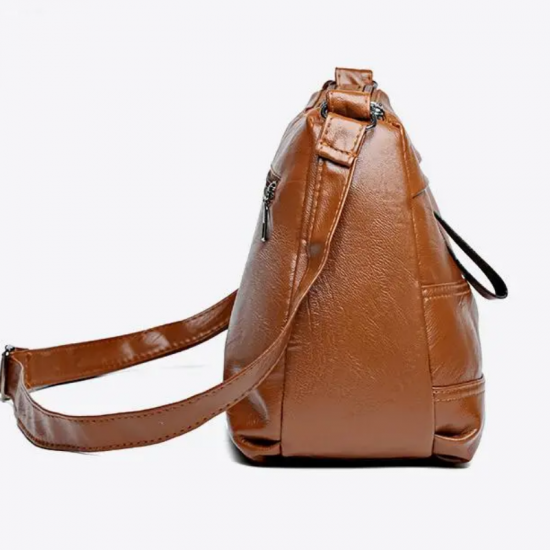 Retro-Umhngetasche mit groem Fassungsvermgen und mehreren Schichten