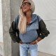 HEISSER VERKAUF 50% - Damen-Jeansjacke mit Kapuze und Kordelzug
