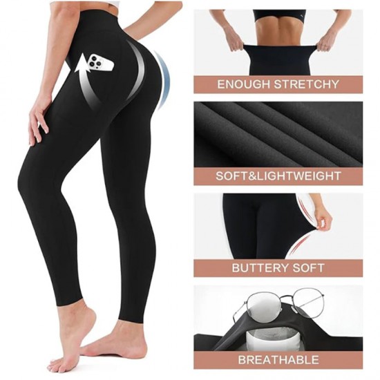  Figurformende High-Waist-Leggings mit Po-Lift & Seitentasche | 37% OFF