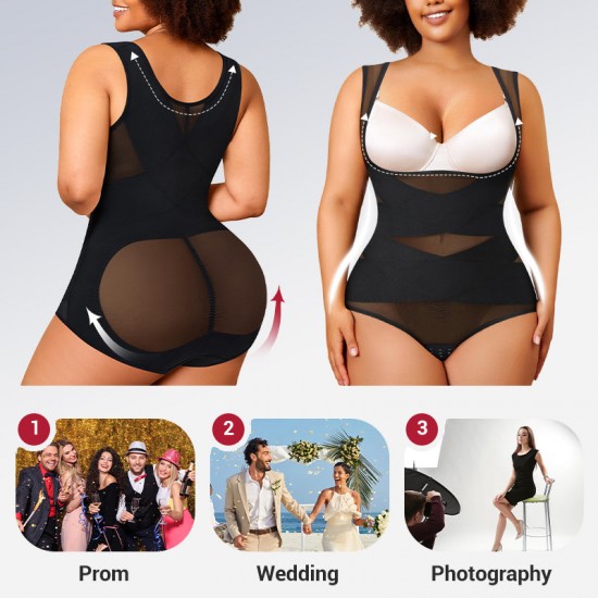 Leichter Mesh Yoga Bodysuit Shaper für Frauen