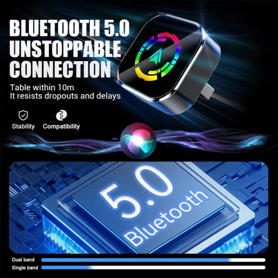 2-in-1 Drahtloser Adapter für iPhone & Android Auto