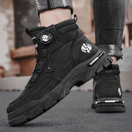 Zeitlich begrenztes SonderangebotArbeitsschuhe für Herren im Freien mit drehbarer Schnalle (wasserdicht, rutschfest, bequem und atmungsaktiv)